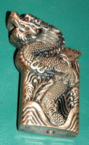 Copper Dragon with Red Eyes Lighter Butane
