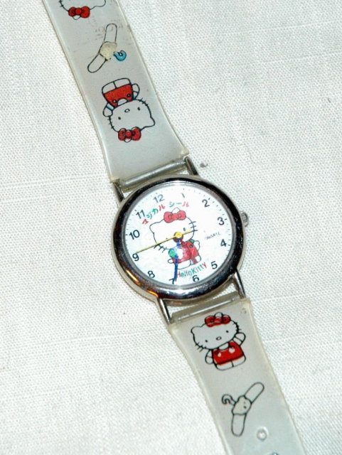 Colorful Hello Kitty watch with Gel band