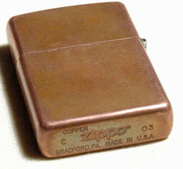 Solid Copper Zippo Lighter
