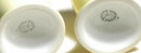 2 Yellow & White Procelain Austrain Eggs Cups