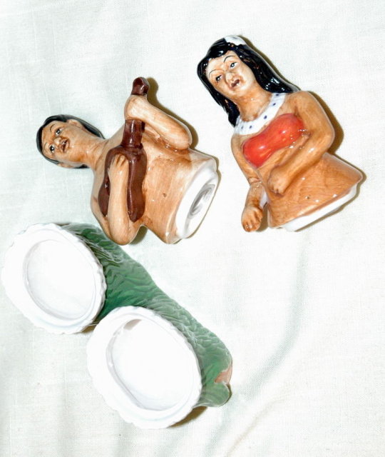 Hawaiian Man & Woman Salt and Pepper Shakers