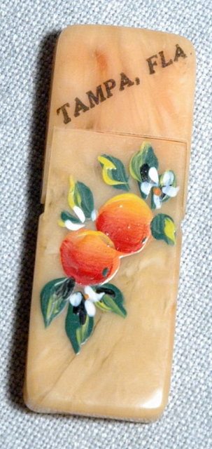 Little Vintage Souvenir Travel Manicure Set in Celluloid Box , Tampa Florida