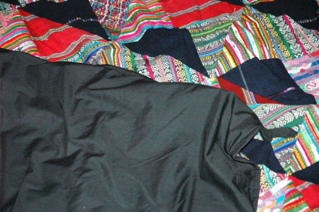 Guatamalan Patchwork Quilt of Old Mayan Huipils