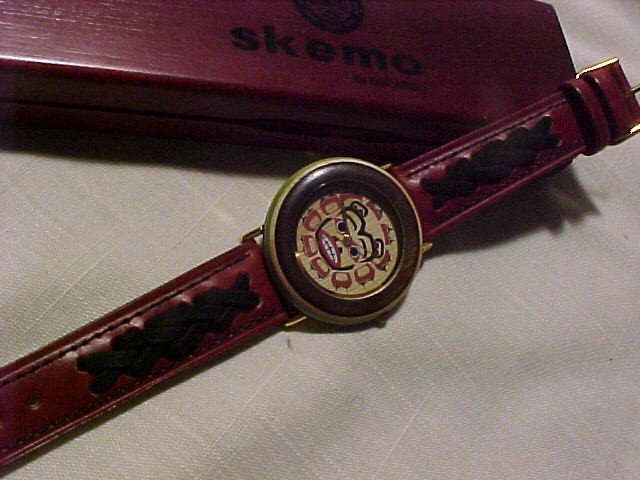 Alaskan Native American Theme Skemo Watch New In Wooden Box Bear Mask
