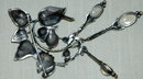 Cini Sterling Moonstone Swag Leaf Brooch