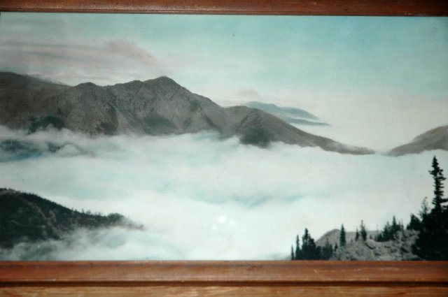 Vintage HandTinted Photograph of Mountains Hand Tinted Photograph of Mountains in the Mist * PRICE REDUCED!*