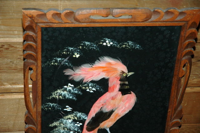 Old Mexican Feathercraft Picture of Bird
