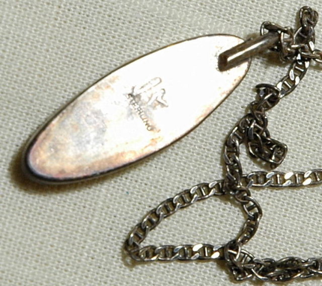 Native Alaskan Fossil Ivory Sterling Pendant Chain