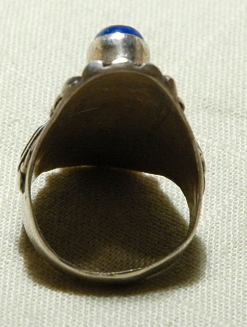 Navajo Sterling Silver Double Lapis Lazuli Ring sz 7 1/4
