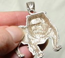 One of Kind Sterling Silver Bull Dog Pendant