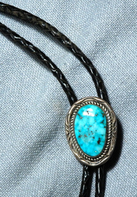 Silver & Turquoise Bolo Tie - Bennett