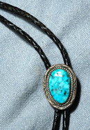 Silver & Turquoise Bolo Tie - Bennett