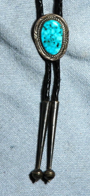 Silver & Turquoise Bolo Tie - Bennett