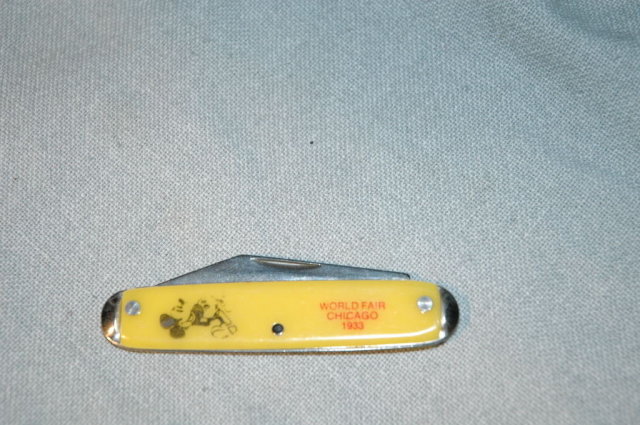 1933 Chicago World's Fair Mickey Mouse Souvenir Pocket Knife