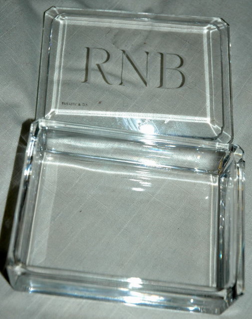 Tiffany Crystal Cigarett Box Signed & Numbered