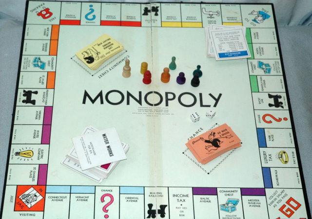 Monopoly Game 1954 Parker Brothers Popular Ed.