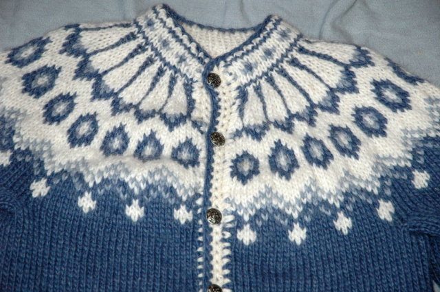Icelandic Rustic Wool Knit Cardigan Sweater