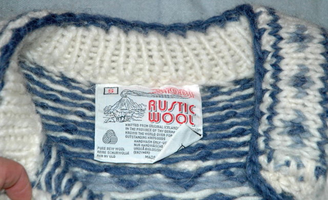 Icelandic Rustic Wool Knit Cardigan Sweater