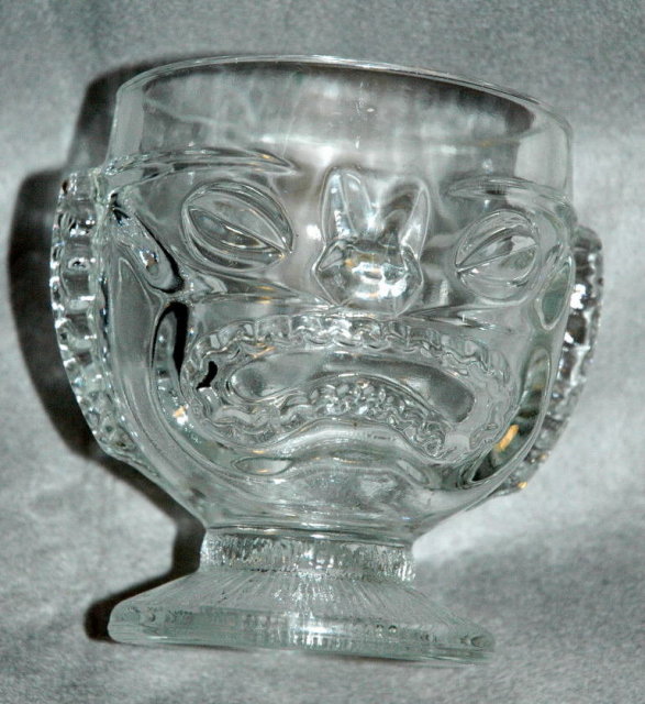 Hawaiian Tiki two faced Tropical Drink Glass Imperial Glass co.
