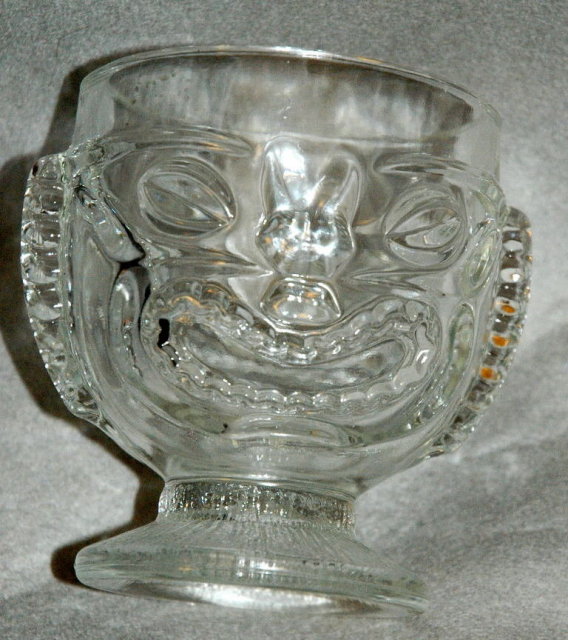 Hawaiian Tiki two faced Tropical Drink Glass Imperial Glass co.