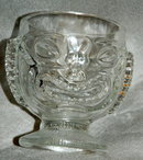 Hawaiian Tiki two faced Tropical Drink Glass Imperial Glass co.