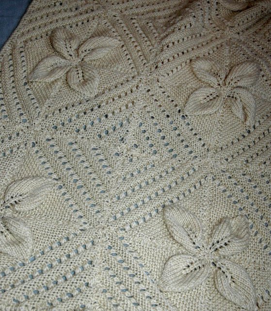 Wool Crochet Shawl or Lap Throw hand made