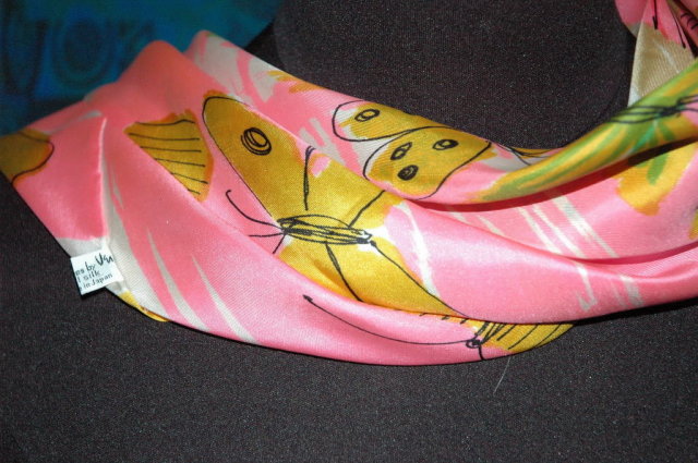 Vera Butterfly Smoke Ring Scarf 100% silk