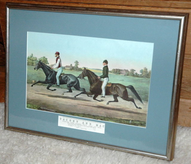 Framed Horse Racing Print Tacony & Mac ** PRICE REDUCTION!**