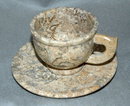 Real Fossil Stone Cup and Saucer * Price Reduction*