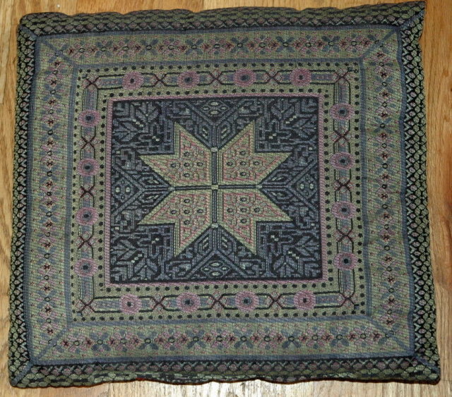 Silk Tapestry Pillow 8 point Star Design **PRICE REDUCTION! ***