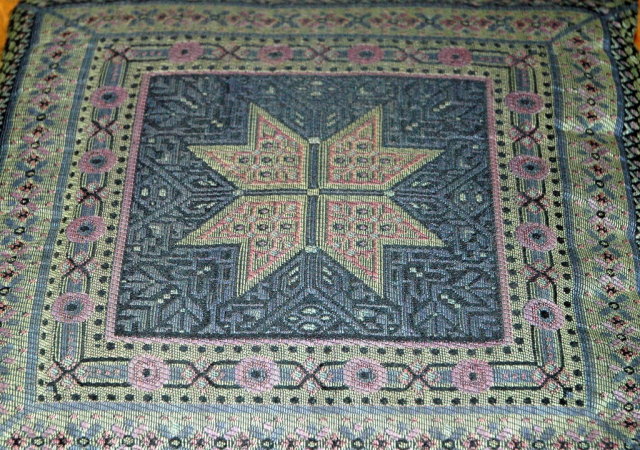 Silk Tapestry Pillow 8 point Star Design **PRICE REDUCTION! ***