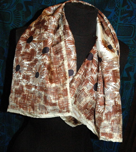 100 % Silk Scarf Made in Italy handrolled hem 36