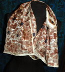 100 % Silk Scarf Made in Italy handrolled hem 36