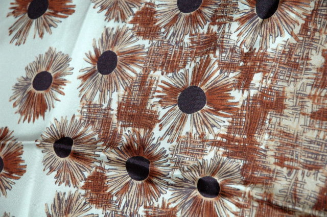 100 % Silk Scarf Made in Italy handrolled hem 36