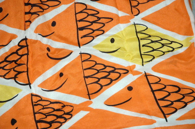 Silk Fish Scarf, Scarves by Vera All Silk Made in Japan