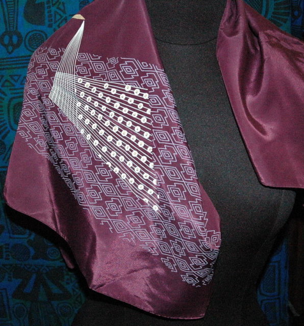 Origami Design 100 % Silk Scarf
