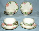 DesertRose Franciscan Earthenware Cups Saucers