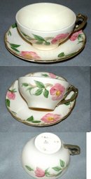 DesertRose Franciscan Earthenware Cups Saucers