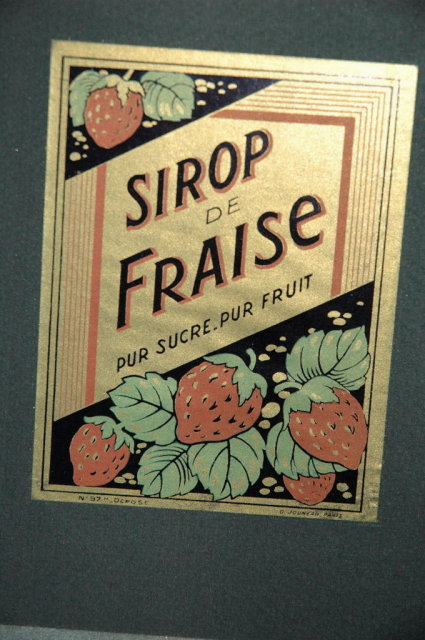 Matted French Stawberry Syrup Label