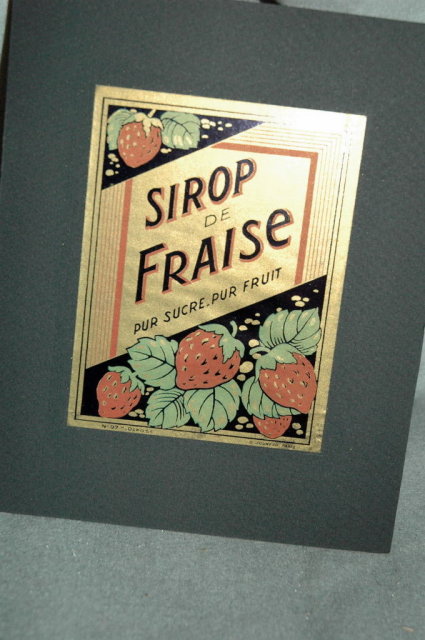 Matted French Stawberry Syrup Label