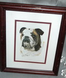 Bull Dog Print, Robert J. May, Matted & Framed * PRICE REDUCED !**