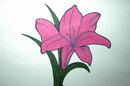 Minimalist Original Painting Single Magenta Lily in Vase Framed Original Painting Yasmin * PRICE REDUCTION!*