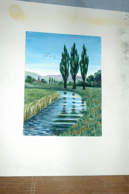 Original Watercolor painting signed.