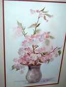 Watercolor painting, floral signed Brugge