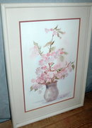 Watercolor painting, floral signed Brugge