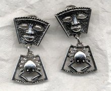 Sarah Coventy Tribal Mask Crab Earrings