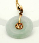 14k Chinese Jadite Penant on 14k gold Chain