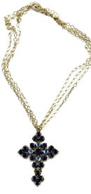 Large Blue Botone'e Crucifix Cross encrusted **PRICE REDUCTION! ***