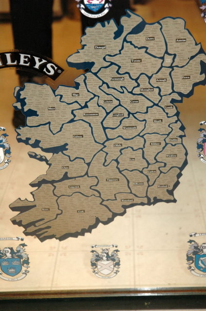 Baileys Irish Cream Bar Mirror Map of Ireland