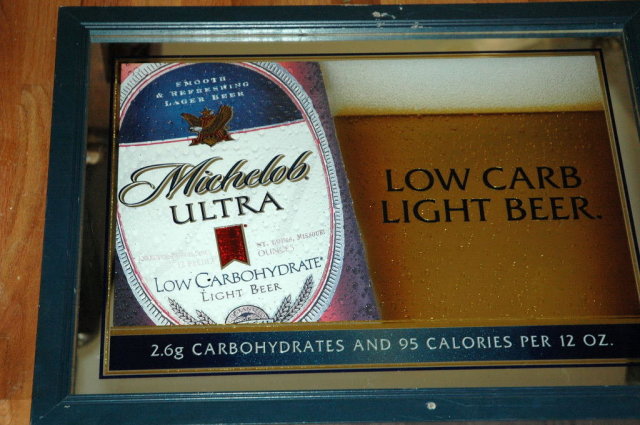 Michelob Ultra Light Low Carb Beer Bar Mirror
